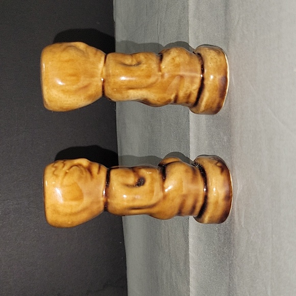 Kon Tiki Ceramic Tiki Figurine Salt and Pepper Shakers - Picture 2 of 6